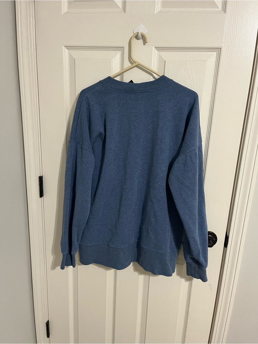 Kirkland Signature Heathered Slate Blue Crewneck Sweatshirt - Picture 4 of 4